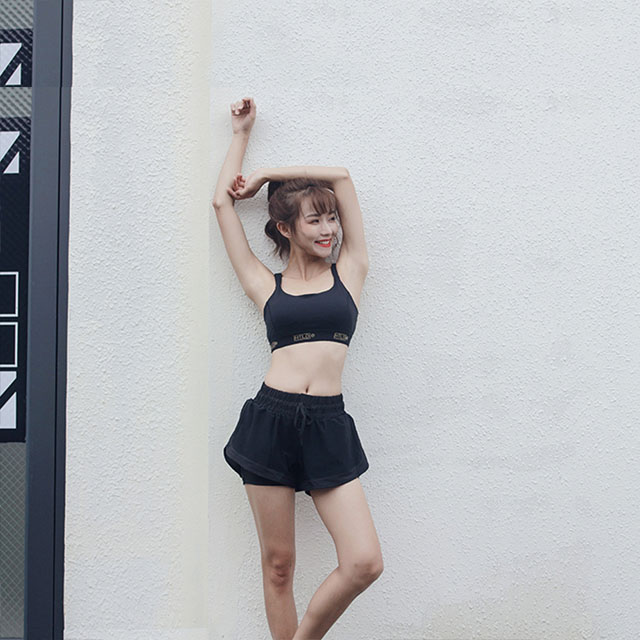 Biki比基尼妮泳衣，西城雙層速乾運動泳褲(單褲子)