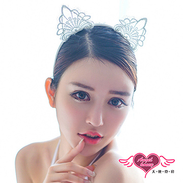 【天使霓裳】日系可愛甜美蕾絲貓耳頭飾髮箍 角色扮演道具 (白)