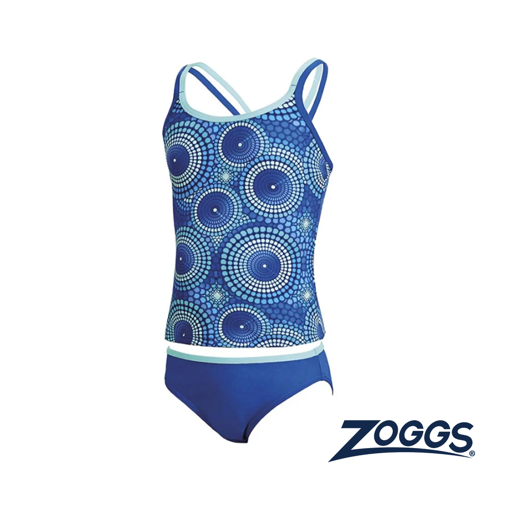 ZOGGS 青少女《寶藍光圓點》兩件式泳衣