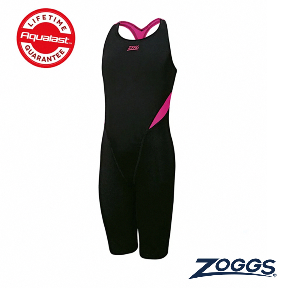ZOGGS 青少女永久抗氯運動競賽型連身泳衣