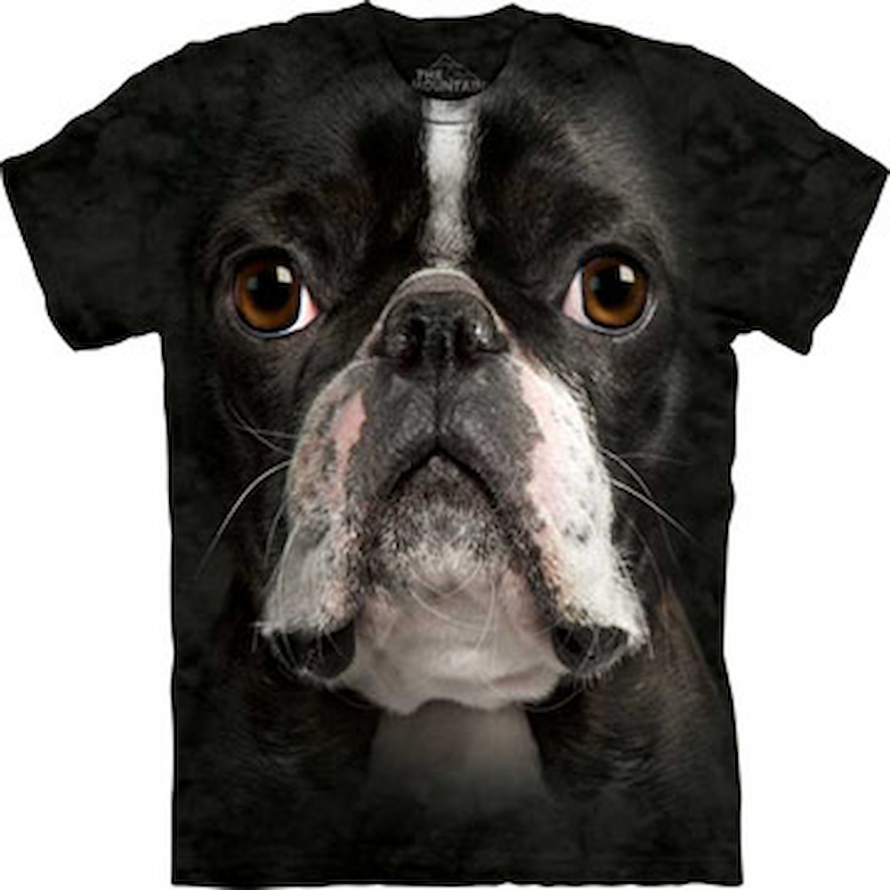 『摩達客』(現貨) 美國進口【The Mountain】自然純棉系列 波士頓梗犬臉 T恤