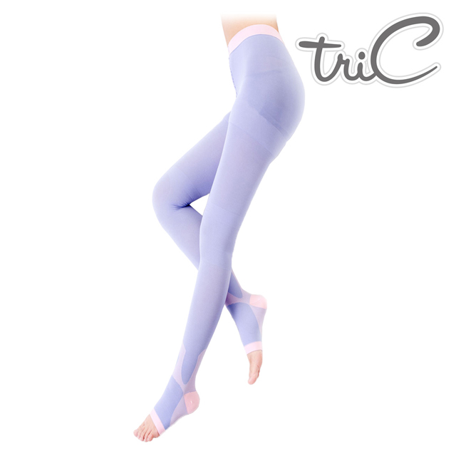 【Tric】台灣製造 睡眠專用 機能美腿露趾褲襪 單雙