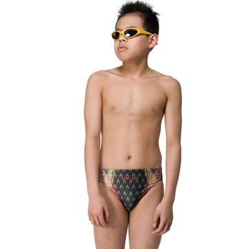 【SAIN SOU】競賽/泳隊/訓練兒童三角泳褲加贈矽膠泳帽S336
