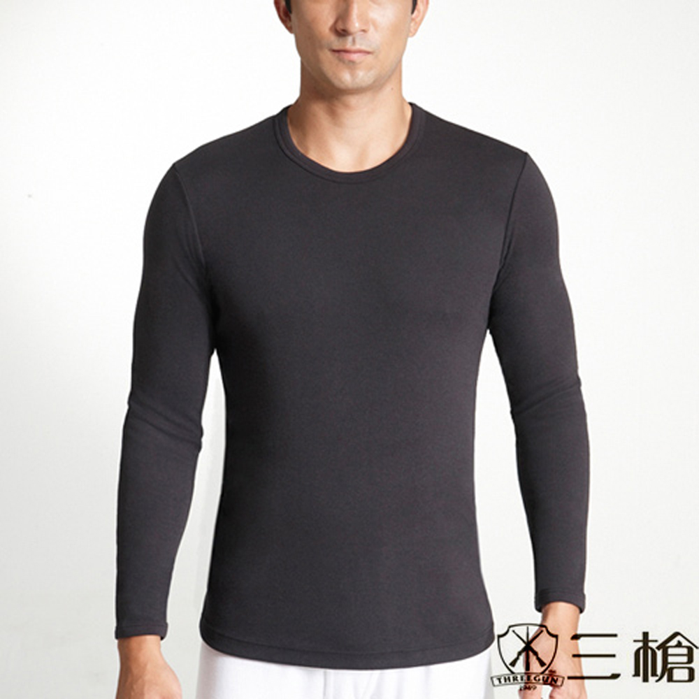 三槍牌 2件組灰色臺灣製時尚經典型男長袖TG-HEAT發熱衣