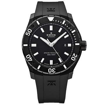 EDOX Professional Class offshor 機械腕錶-黑/42mm E80088.37N.NIN