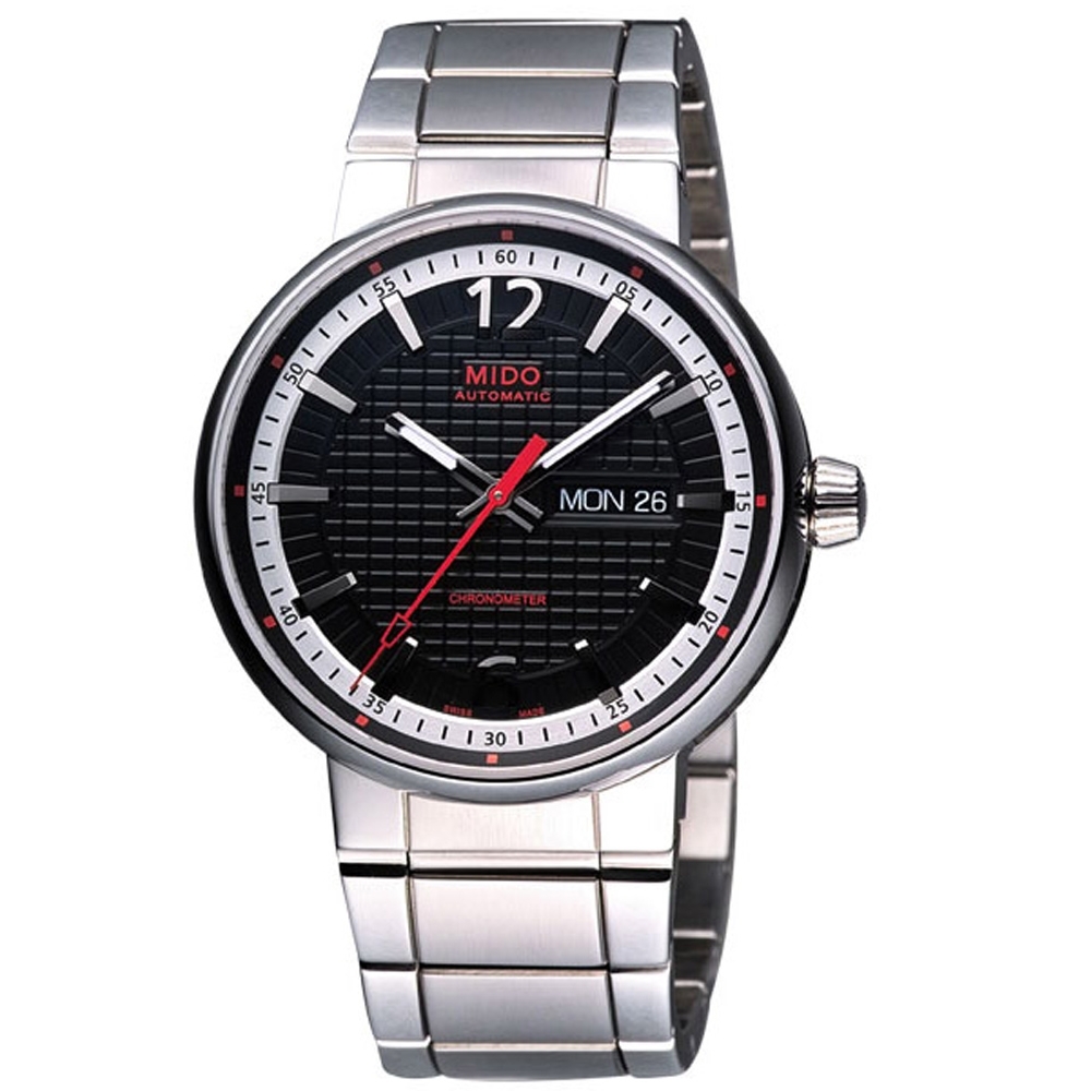 MIDO 天文台認證時尚機械腕錶/黑/39MM/M0154311105700