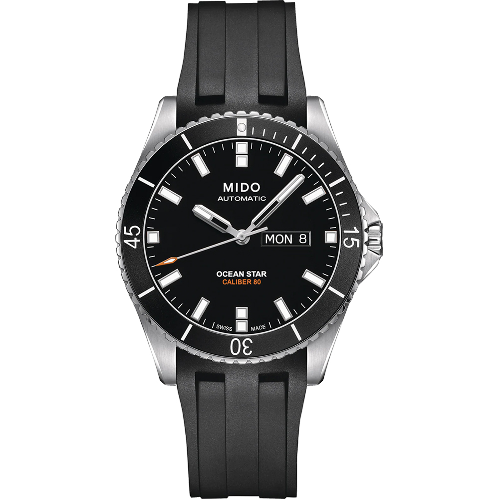 MIDO Ocean Star 200m潛水機械腕錶-黑/41mm M0264301705100