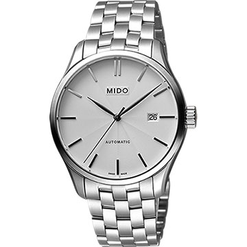MIDO Belluna II Gent 經典機械腕錶-銀/40mm M0244071103100