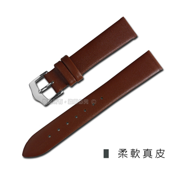 Watchband / 超薄 12.14.16.18mm / 簡約質感別緻舒適真皮錶帶 棕色