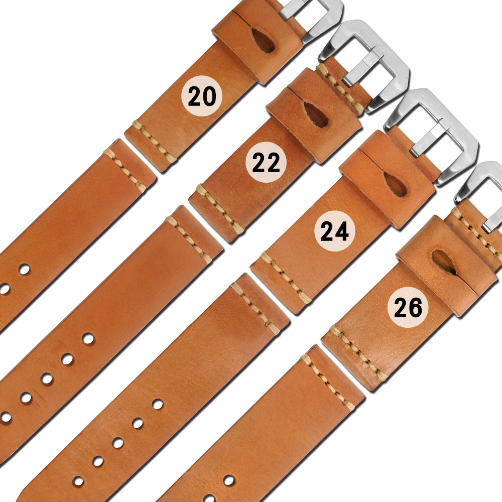 Watchband / 經典復刻加厚柔軟萬用牛皮錶帶 駝色