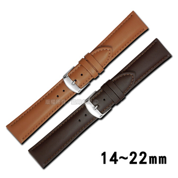 Watchband / 各品牌通用替用柔軟真皮錶帶 淺棕/深咖啡