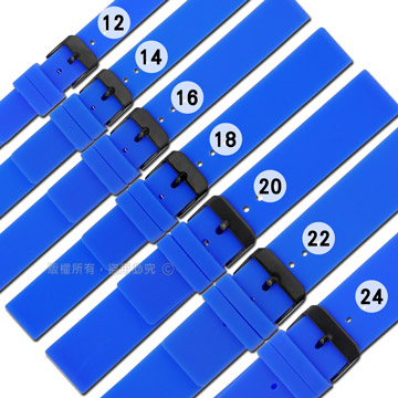 Watchband / 舒適耐用 輕便運動型 矽膠錶帶 藍色