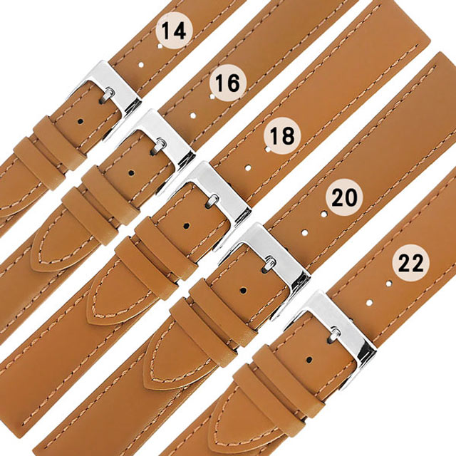 Watchband / 各品牌通用 細緻柔軟 百搭款 真皮錶帶 駝色