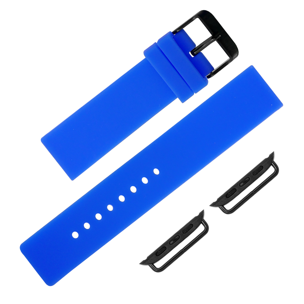 Apple Watch / 蘋果手錶替用錶帶 蘋果錶帶 輕便運動型 矽膠錶帶 藍色