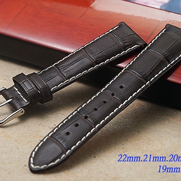 義大利進口 通用型鱷魚皮紋高級錶帶 ( 22mm.21mm.20mm.18mm)