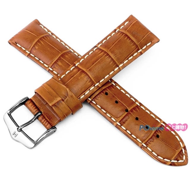 【海奕施 HIRSCH】小牛皮壓紋錶帶 Modena L 棕色 附工具 10302875 星辰 SEIKO 替用帶