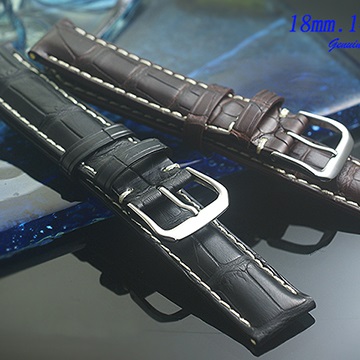 進口純正鱷魚皮 LONGINES 浪琴 代用直身高級錶帶 ( 18mm.14mm)