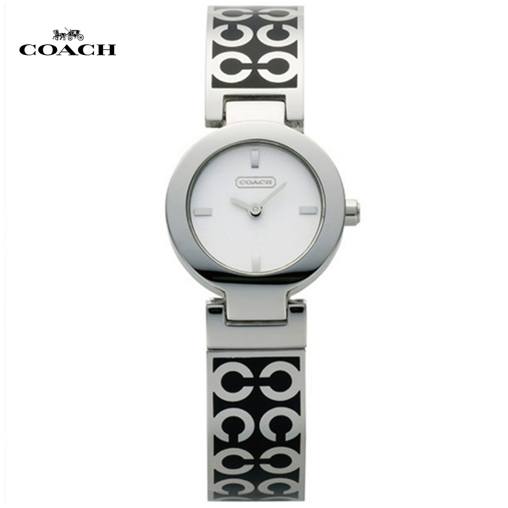 COACH Mercer 琺瑯之藝手環式設計腕錶(黑-25mm) CO14501359