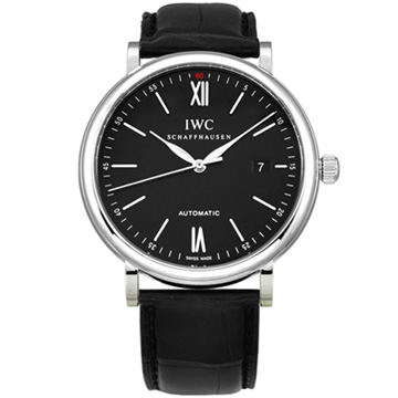 IWC 萬國 Portofino 柏濤菲諾系列經典黑面機械腕錶(IW356502)-40mm