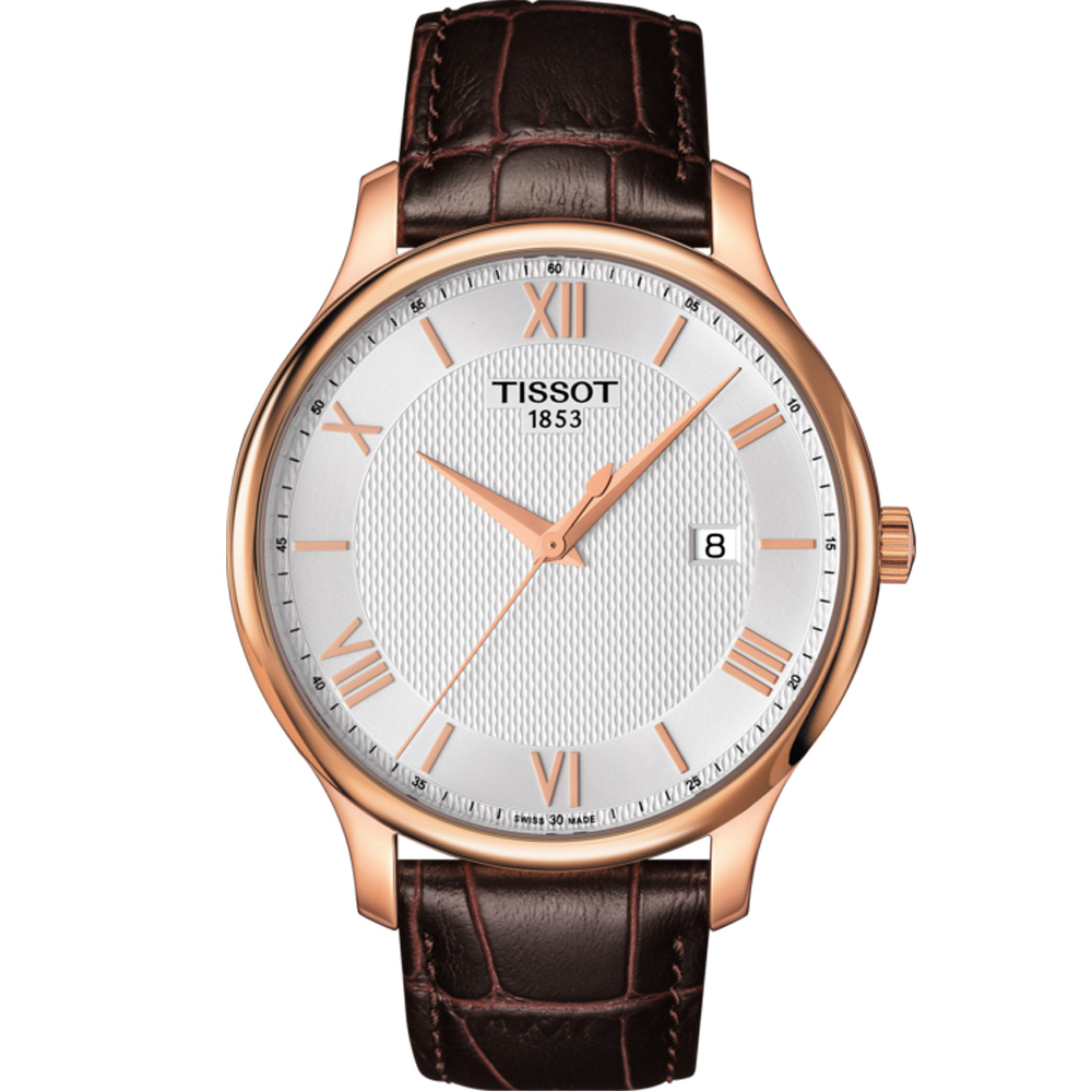 T0636103603800 玫瑰金色 天梭 TISSOT Tradition系列 懷舊古典時尚腕錶