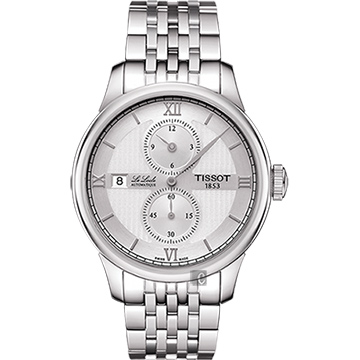 TISSOT 天梭 Le Locle 力洛克雅仕機械手錶-銀/40mm T0064281103802