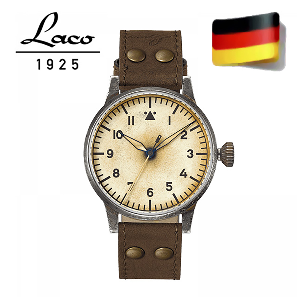 德國品牌朗坤 Laco 861943 夜光自動機械表 傳家寶系列 A Type錶盤