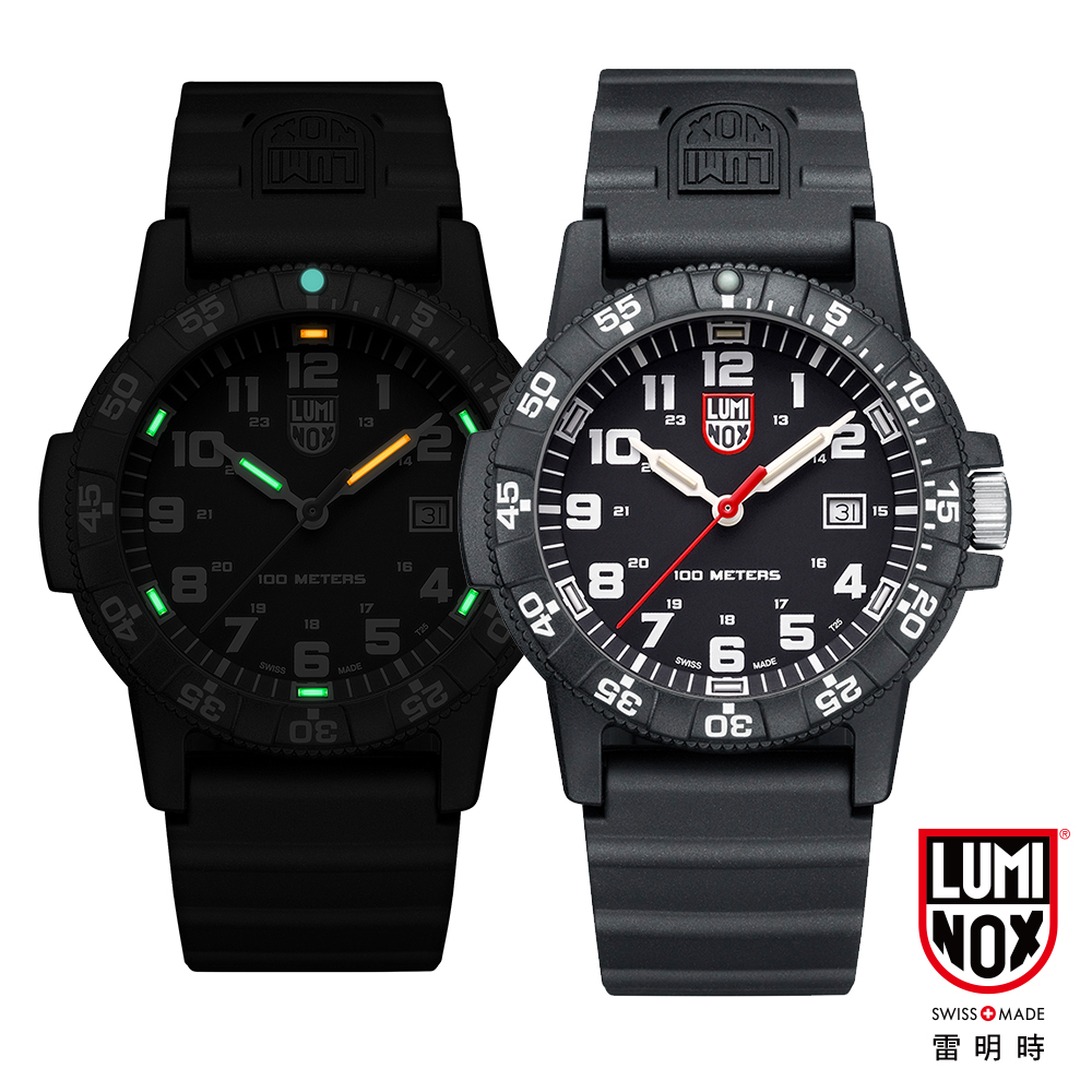 LUMINOX 雷明時SEA TURTLE 0320海龜系列腕錶-黑x白時標/44mm