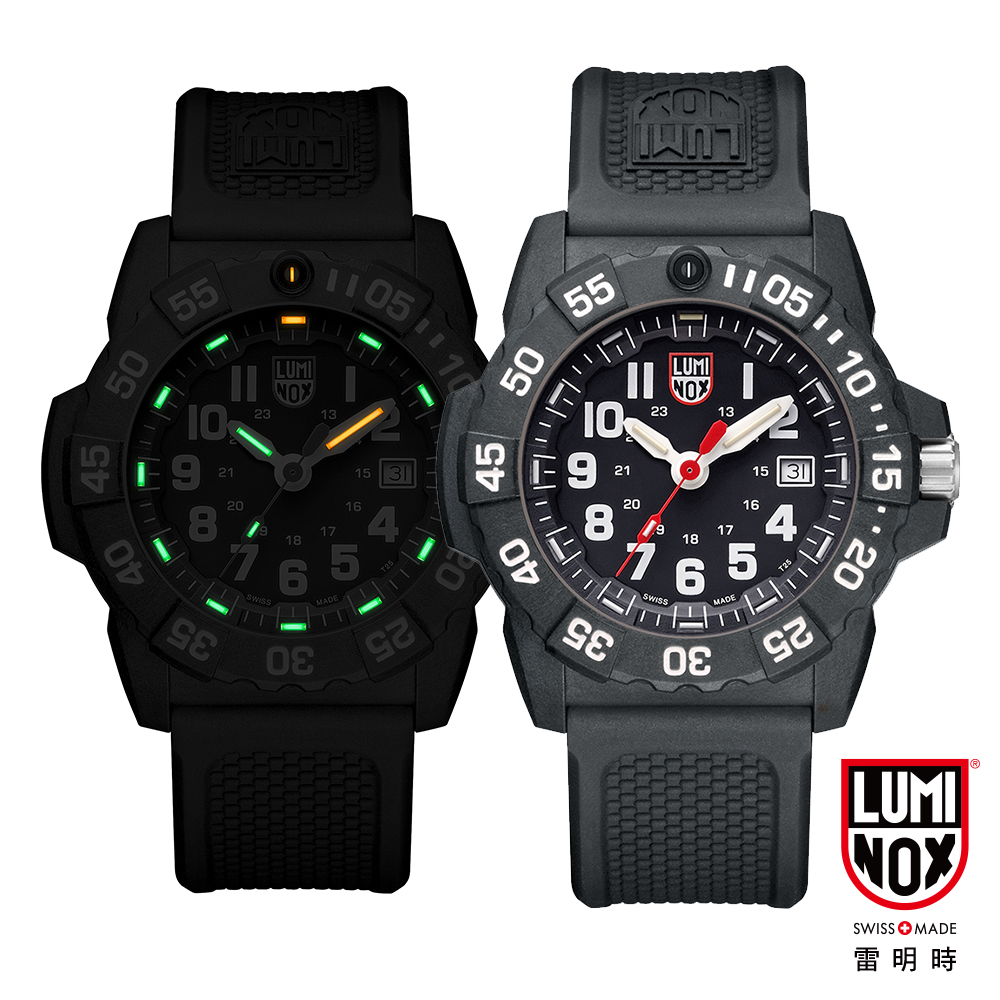 LUMINOX 雷明時NAVY SEAL 3500全新海豹2代系列腕錶-黑x白時標/45mm
