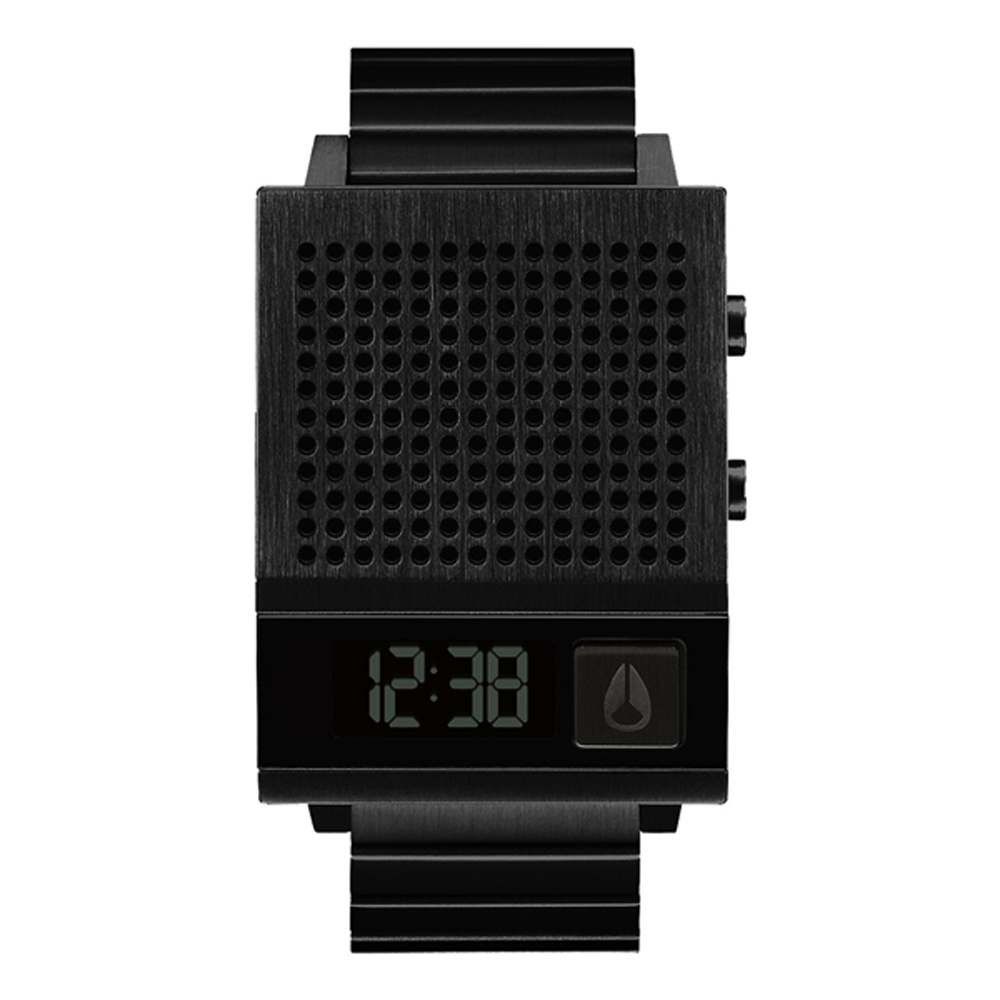 NIXON 科技潮流方型電子腕錶-黑