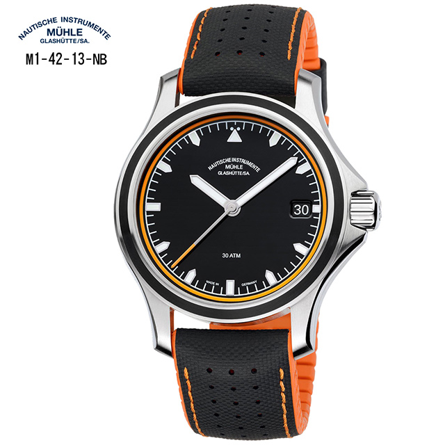 德國品牌：格拉蘇蒂-莫勒 航海系列 M1-42-13-NB 越野設計 機械男錶