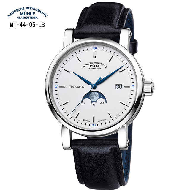 德國高級腕錶品牌：格拉蘇蒂-莫勒Teutonia IV月相M1-44-05-LB機械男錶