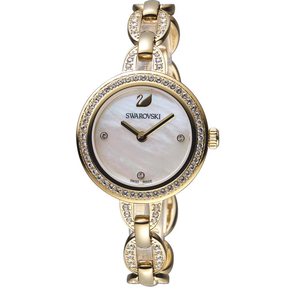 5253335 金色 施華洛世奇SWAROVSKI 璀璨光輝鍊式腕錶