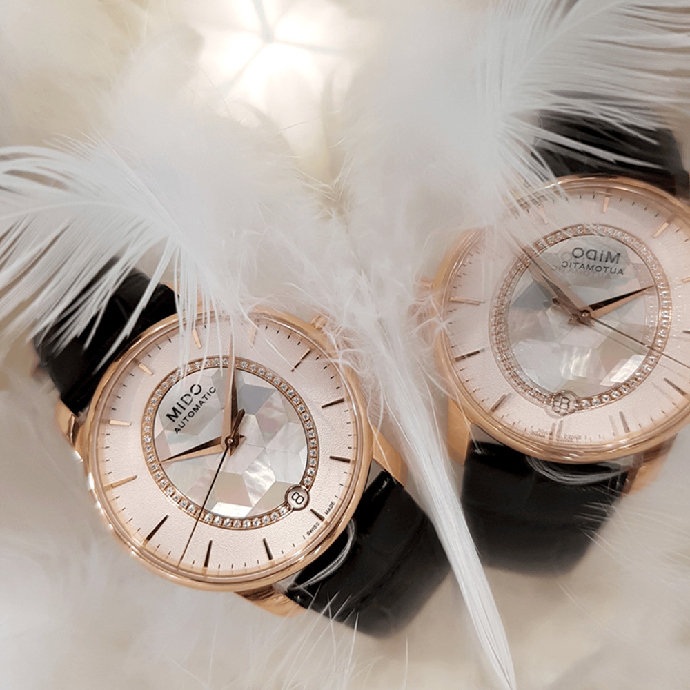 MIDO 美度 Baroncelli 永恆系列晶燦鑲鑽女仕腕錶-34mm M0072073611600