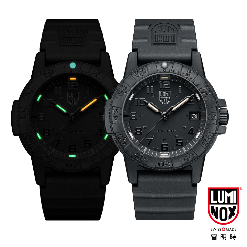 LUMINOX 雷明時SEA TURTLE 0300海龜系列腕錶-黑x黑時標/39mm