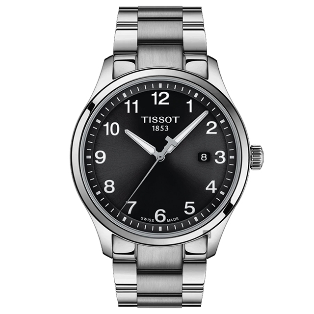 TISSOT 天梭 紳士XL經典石英手錶-黑x銀/41mm T1164101105700