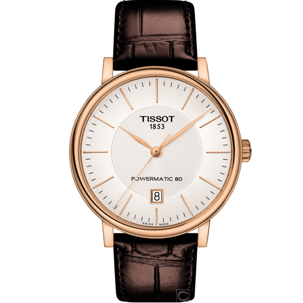 TISSOT天梭CARSON都會品味紳士機械錶(T1224073603100)40mm