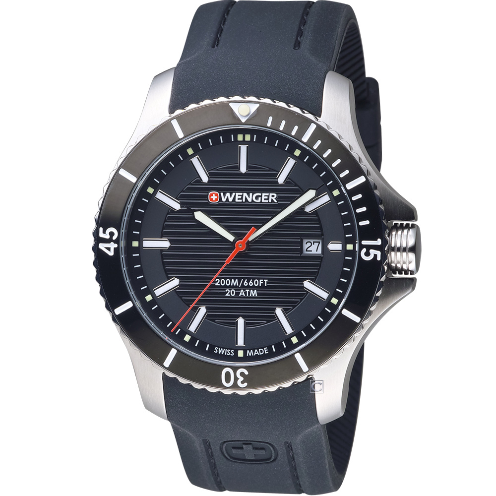 01.0641.117 瑞士威戈錶 WENGER Seaforce海勢系列 征服怒海潛水腕錶