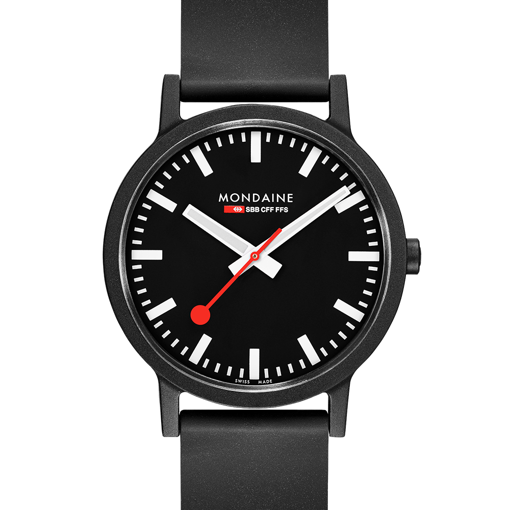 MONDAINE 瑞士國鐵essence系列腕錶-41mm/黑
