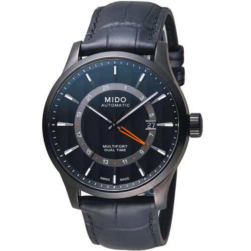 MIDO美度先鋒系列兩地時區腕錶 M0384293605100 黑