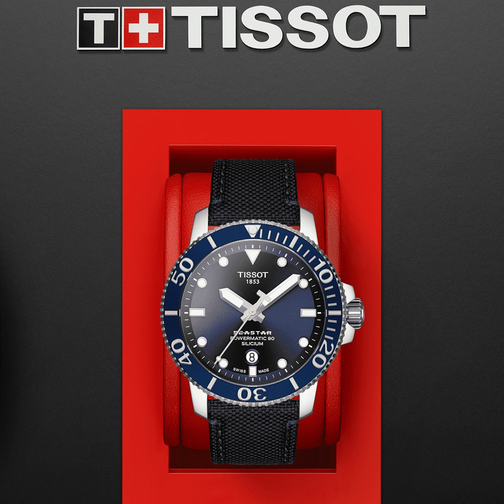 TISSOT Seastar 海星系列300米潛水機械錶(T1204071704101)