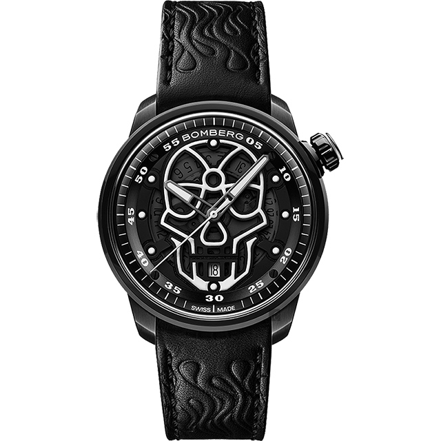 BOMBERG 炸彈錶BB-01 系列火焰骷髏頭機械錶-43mm CT43APBA.23-3.11