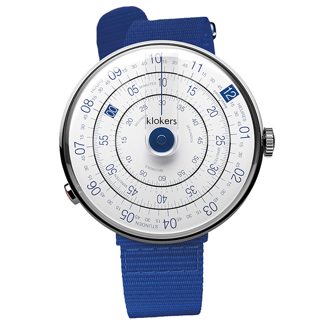 klokers【庫克錶】KLOK-01-D4 藍色錶頭+尼龍錶帶