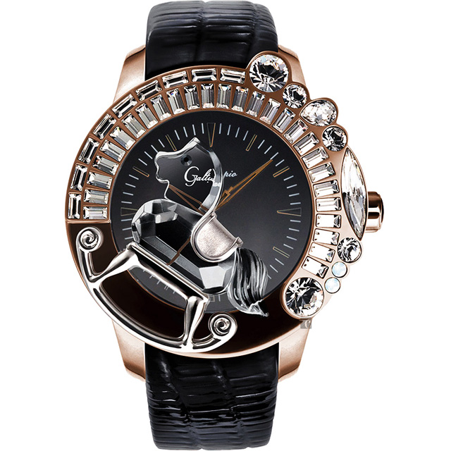 Galtiscopio迦堤 童真木馬系列 創作夢幻手錶-玫塊金框/50mm LG1RGS001BLS