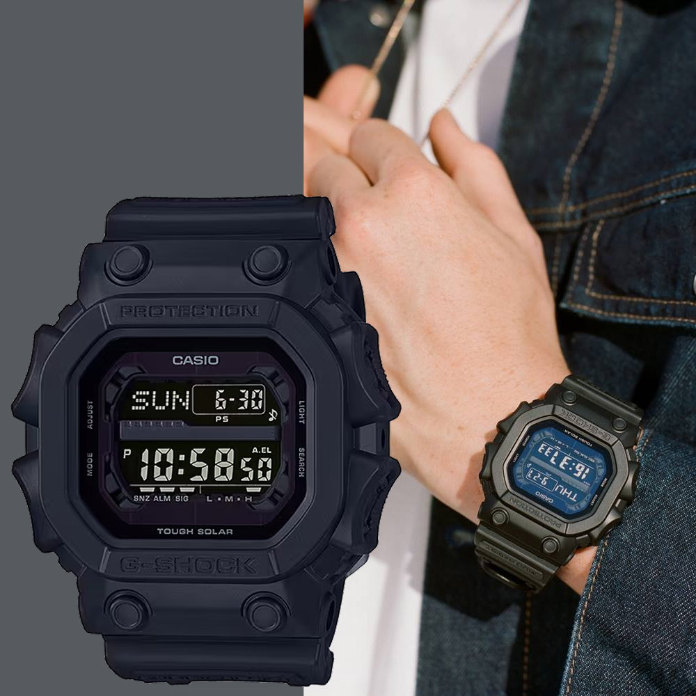 CASIO 卡西歐 G-SHOCK 超級耐衝擊電子錶-黑 GX-56BB-1DR