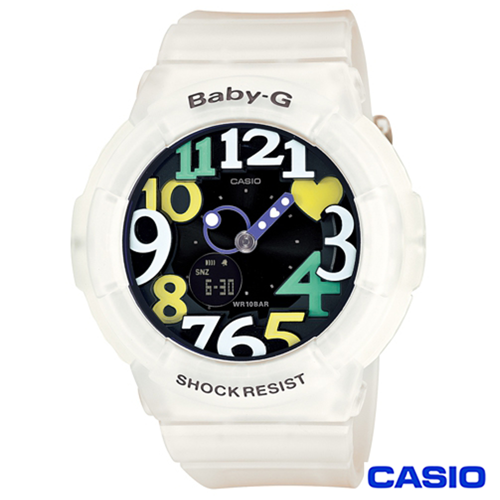 CASIO卡西歐 Baby-G超人氣霓虹照明果凍新色3D時刻繽紛錶 BGA-131-7B4
