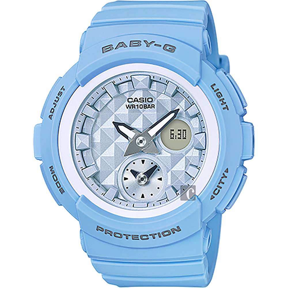 CASIO 卡西歐 Baby-G 愛旅行雙顯錶-藍 BGA-190BE-2ADR