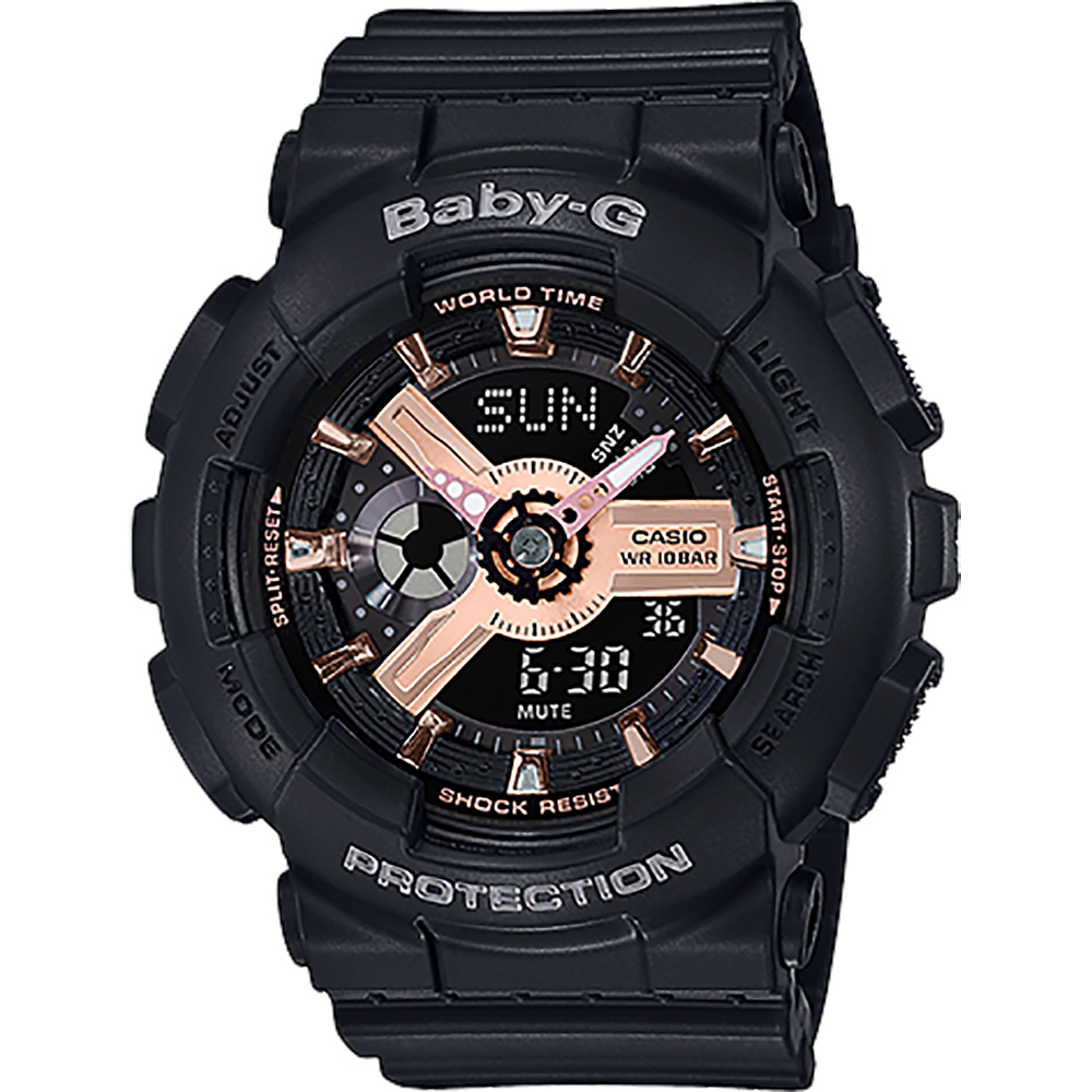 CASIO 卡西歐 Baby-G 粉紅金手錶 BA-110RG-1A