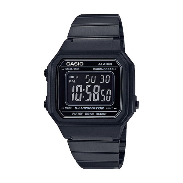 CASIO 卡西歐 B650WB 時尚簡約方形雅致防水電子手錶