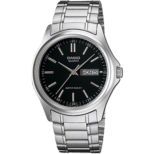 CASIO 都會時尚紳士腕錶-黑(MTP-1239D-1A)