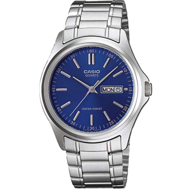 CASIO 都會時尚紳士腕錶-藍(MTP-1239D-2A)